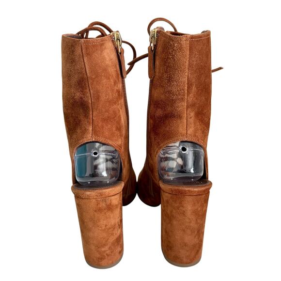 Laurence Dacade Couture Paris Suede LaceUp Bootie Block Heel - Picture 2 of 15